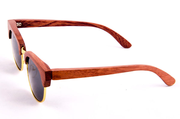 Holz Sonnenbrille Abagnale seitenansicht, Clubmaster